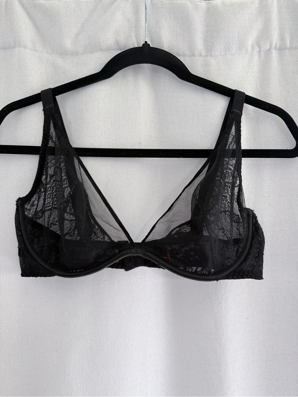 Passionata Black Lace Underwire Bralette  Women Intimates Size 34D/DD